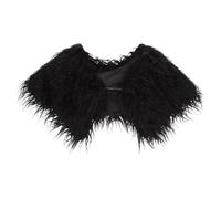 Men's Viking Faux Fur Collar Scarf Wrap Medieval Warrior Furry Shawl Shoulder Wrap Winter Warm Shawl Stole Scarf Short Cloak Cape Fancy Dress Collar for Halloween LARP Cosplay Xmas Dress Up Costume