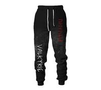 Men's Viking Tattoo 3D Printed Jogger Sweatpants - Elastic Waist Drawstring Hip Hop Tracksuit Bottoms