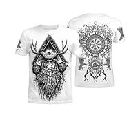 Men's Viking Tattoo Print Short Sleeve T-Shirt Casual Dragon Graphic 3D Printed Round Neck T Shirt Pullover Sweatshirt Tee Tops