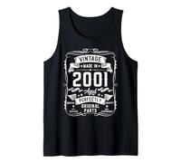 Mens Vintage 2001 24yr 24th Birthday Gifts for Men 24 Years Old Tank Top