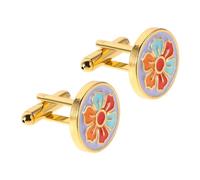 Men's Vintage Floral Cuff Links for French Cuff Shirts, Zinc Alloy
