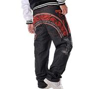 Men's Vintage Graffiti Hip Hop Style Baggy Jeans Rap Jeans