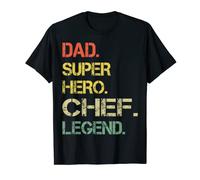 Mens Vintage Style Dad Hero Chef Legend Father's Day T-Shirt