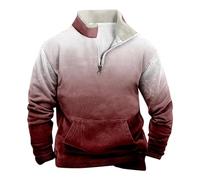 Men's Vintage Sweatshirt Running Shirt 1/4 Zip Sports Shirt Lightweight Breathable Gym Jogging Training Shirt Casual Tops Henley Pullover Print Sweater Jumper Work Jumper Activewear, purple, S
