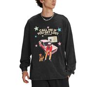 Men's Vintage T Shirt Tyler Print The Cotton Creator T-Shirt Long Sleeve Novelty Black Tee Tops Round Neck Blouse Tshirt for Men Big Boys Fans Merch Gifts