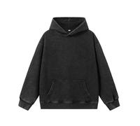 Mens Vintage Washed Hoodie Pullover Drop Shoulder Distressed Sweatshirt | Vintage Acid-Washed Texture, Relaxed Drop-Shoulder Fit, Classic Kangaroo Pocket. A Retro-Inspired Staple for Street Style.