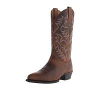 Mens Vintage Western Boots Pointed Toe Embroidered Cowboy Shoes Wide Calf Find Shoes Men, brown, 13.5 UK
