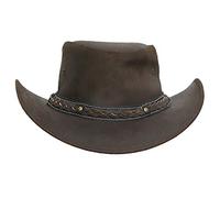 Mens Vintage Wide Brim Cowboy Aussie Style Western Bush Hat (as8, Alpha, m, Black)