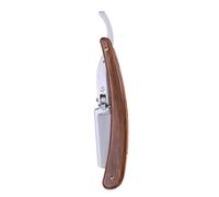 Men's Vintage Wooden Handle Folding Zinc Alloy Barber Shaving Straight Razor