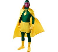 Mens Vision Costume Deluxe Marvel Superhero Comics Adult Fancy Dress Outfit