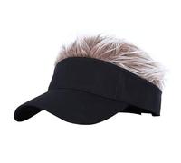 Mens Visor Cap Wig 55-60cm Circumference | Adjustable Baseball Cap Golf Hats With Fake Hair Novelty Visor For Men & Women Cotton-Polyester Hair Outdoor For Men, Fun Sun Hat