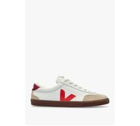 Men's Volley O.T Leather White Pekin Bark Trainers - Red leather / 6