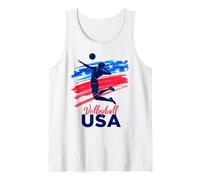 Mens Volleyball Support The Team Beach Volleyball Flag USA Tank Top