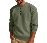 Mens Waffle Jumpers Sale Clearance,Plain Crew Neck Sweatshirts Men Oversized No Hood Plain Knitted Autumn Winter Work Long Sleeve Loose Fit Festival Pullover Sweater Tops UK Plus Size S-3XL