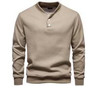 Mens Waffle Knit Jumper Mens Button Jumpers 3 Buttons Henley Jumper Breathable Slim Fit Jumpers Knitted Polo Pullover Regular Fit Casual Sweater Easy Care Work Poloshirts Micro Fleece Warm Tops
