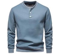 Mens Waffle Knit Jumper Mens Button Jumpers 3 Buttons Henley Jumper Breathable Slim Fit Jumpers Knitted Polo Pullover Regular Fit Casual Sweater Easy Care Work Poloshirts Micro Fleece Warm Tops