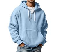 Men's Waffle Pattern Cool Hoodies Trendy with Hood Zipper Hooded Tops Funny Y2K Sweatshirts Pullover Workou Aesthetic Comfort College Fashion Vintage Mens Essential Hoodies