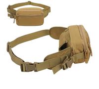 Men's Waist Bag, Large Capacity Waterproof Wallet, Women's Running Pack, for Mobile Money Wallet Keys Tool Hiking Camping Running Walking Backpacking, khaki, Consulte la descripción, See description