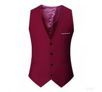 Mens Waistcoats UK Plain V Neck Button Suit Formal Vest Trendy Regular Fit Sleeveless Business Top Wedding Casual Office Party Plus Size Dressy Tops M-5XL