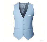 Mens Waistcoats UK Plain V Neck Button Suit Formal Vest Trendy Regular Fit Sleeveless Business Top Wedding Casual Office Party Plus Size Dressy Tops M-5XL
