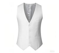 Mens Waistcoats UK Plain V Neck Button Suit Formal Vest Trendy Regular Fit Sleeveless Business Top Wedding Casual Office Party Plus Size Dressy Tops M-5XL