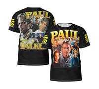Men's Walker Fast Paul See You Again T-Shirts Short Sleeve Tee Shirts Crewneck Casual Regular Print Cool Summer Fashion Top Tees, S-3XL