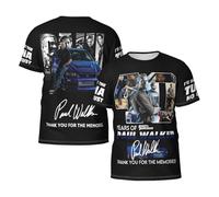 Men's Walker Fast Paul See You Again T-Shirts Short Sleeve Tee Shirts Crewneck Casual Regular Print Cool Summer Fashion Top Tees, S-3XL