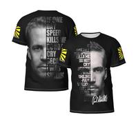 Men's Walker Fast Paul See You Again T-Shirts Short Sleeve Tee Shirts Crewneck Casual Regular Print Cool Summer Fashion Top Tees, S-3XL