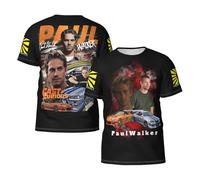 Men's Walker Fast Paul See You Again T-Shirts Short Sleeve Tee Shirts Crewneck Casual Regular Print Cool Summer Fashion Top Tees, S-3XL
