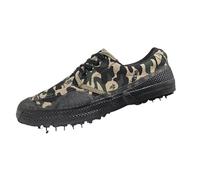 Mens Walking Shoes Lace-up Non-Slip Travelling Mountain Climbing Trekking Hiking Boots Breathable Arch Support Canvas Trainers Outdoor Low Rise Stable Backpacking Camping Sneakers Footwear (Khaki, 4)