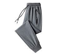 Mens Walking Trousers, Men's Solid Color Casual Sport Pants for Training Fitness Running and Leisure Activities with Leg Guard Design