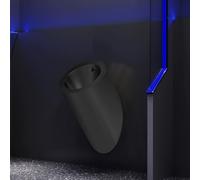 Men's Wall-mounted Urinal, Urine Container,sensor-type Stainless Steel Urinal, Splash-proof And Odor-proof, Suitable For Schools, Hotels, And Shopping Malls(Black,No sensor)
