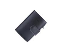 Men's Wallet Card Holder Portable Money Storage Organizer,Black | PU leather,push-button card slide,holds credit/ID/business cards,fits pockets,smooth finish,durable stitching