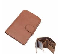 Men's Wallet,Cowhide Wallet with Coin Pouch,RFID Protection Men's Tri-fold Wallet, with 11 Card Slots, 2 ID Slots, Can be Given as a Holiday Gift to Family and Friends.,Brown