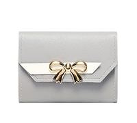 Men's Wallet Large Without Coin Compartment Bow Tie Hasp Purse Multiple Card Slots Clutch Bag Mobile Phone Case Women's Purses Large Rose, grey, standard size