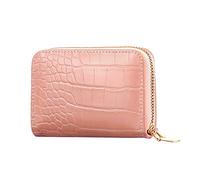 Men's Wallets Card Identification Coin Zipper Purse Women's Wallets Large Under, pink, 11X2.2X7.5CM