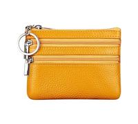 Men's Wallets with Picture, Wallets, Change Zip, Women's Key Case, Pockets, Purse, Large, Black, yellow, standard size