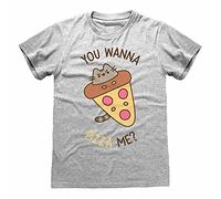 Men's Wanna Pizza Me Pusheen Heather Grey Men T Shirt Grey