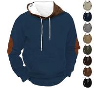 Mens Warm Hoodies Mens Sherpa Lined Hoodie Quilted Winter Hoodie Slim Fit Outdoor Hoodies Drawstring Hoody Jumper Comfort Fit Leisure Pullover With Pockets Long Sleeve Thermal Sweatshirt