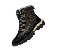 Men's Warm Snow Boots, Outdoor Thickened Hiking Shoes, High Top Leisure Sports Shoes, Fashion Lightweight Trekking Shoes, Windproof, Abrasion-Resistant Mountain Shoes, Non-Slip Walking Shoes