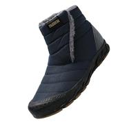 Men's Warm Snow Shoes, Outdoor Shoes, Winter Shoes, Without Lacing, Snow Boots, Fleece Lined Hiking Boots, Non-Slip Outdoor Boots, Plain Comfortable Men's Boots, blue, 12 UK