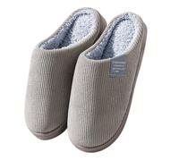 Men's Warm Soft Plush Slip-On Slippers - Flip Flop Shoes With Soft Sole Moccasins for Men - Brown Size 14