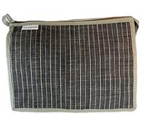 Men's wash Bag Box Holdall in Grey Railroad Denim