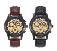 Mens Watch - 40mm Alloy Case Business Wristwatch | PU Leather Strap Date Display Movement | 50g Lightweight Fashion Accessory | Formal Casual Dress Party Office Style Timepiece