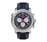 Men's Watch 45 mm Leather Strap 7078.9535 - male - Swiss Alpine Military - Watches - Blue - ONE SIZE - Accessories ONE SIZE