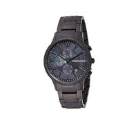 Emporio Armani Emporio Armani Black Chronograph Dial Black Ip Stainless Steel Bracelet Mens Watch One Colour