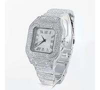 Men's Watch Ice Out Diamond Sparkle Quartz Watch Classic Silver Watch Man Woman Gift