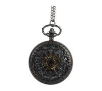 Mens Watch Stainless Steel Pocket Dad for Grandpa Retro The Vintage Greatest Necklace Chain Watch Gifts Men's (Black, One Size)