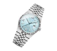 Men's Watch - Stainless Steel Quartzz Modern Timepiece | 3D Textured Dials Water Resistant Lightweight Accessory | Slim 40 Mm Sport Wrist Watch - Perfect for Daily Casual Business Use