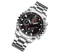 Men's Watch - Stainless Steel Time | Classic Casual Style | Japanese Movement, Waterproof to 30 Metres, Stylish Metal Case for Daily Use, Multicolored, B